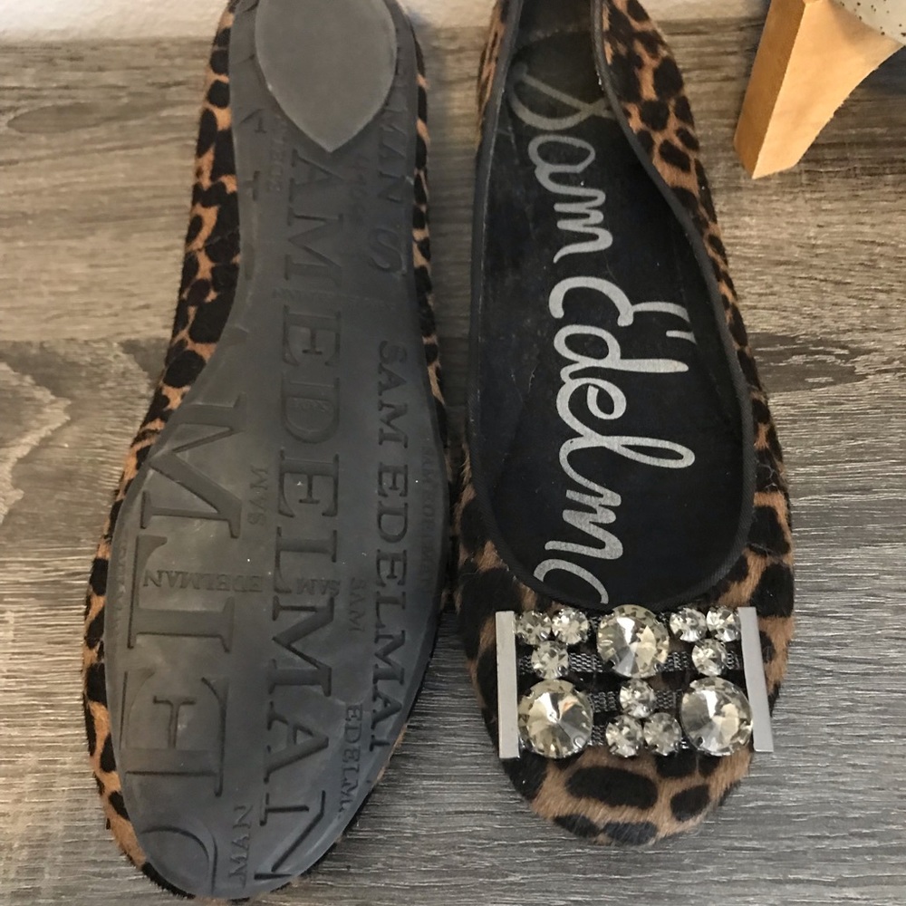 Leopard print suede Sam Edelman flats size 7